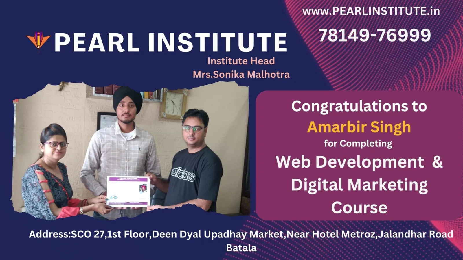 Amarbir Singh Web Development & Digital Marketing Course